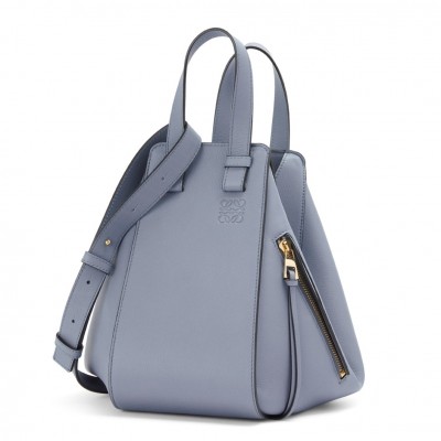 Loewe Hammock Small Bag In Atlantic Blue Calfskin LDBS244369