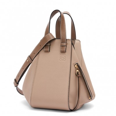 Loewe Hammock Small Bag In Sand Grained Leather LDBS244370