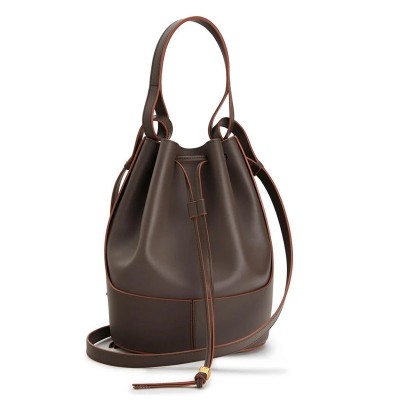 Loewe Medium Balloon Bucket Bag In Taupe Calfskin LDBS244390