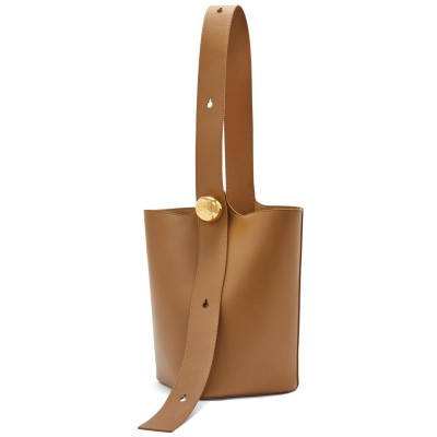 Loewe Medium Pebble Bucket Bag in Oak Calfskin LDBS244411