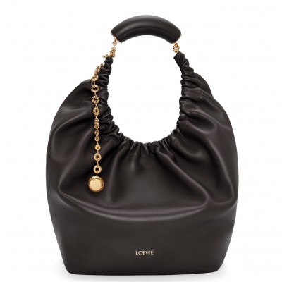 Loewe Medium Squeeze Bag in Black Nappa Lambskin LDBS244418