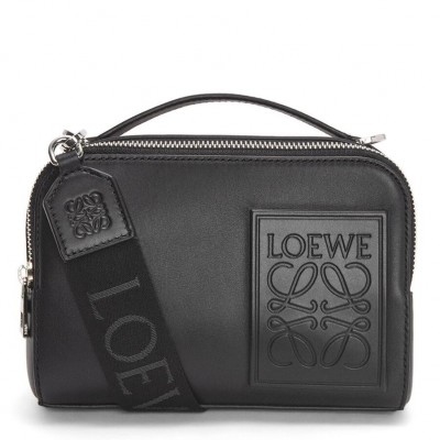 Loewe Mini Camera Crossbody Bag in Black Calfskin LDBS244424