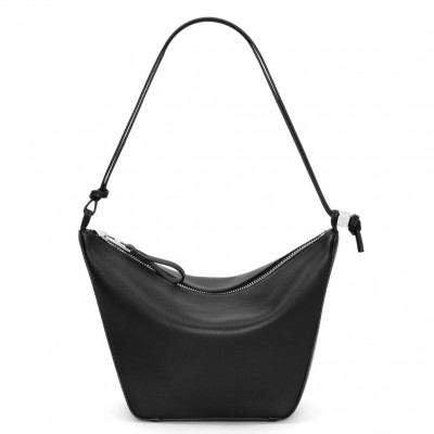 Loewe Mini Hammock Hobo Bag in Black Calfskin LDBS244450