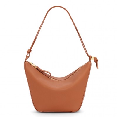 Loewe Mini Hammock Hobo Bag in Brown Calfskin LDBS244451