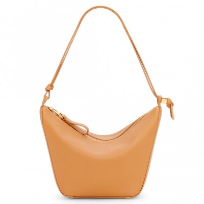 Loewe Mini Hammock Hobo Bag in Light Brown Calfskin LDBS244454