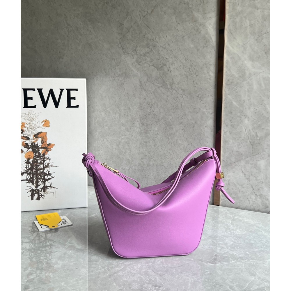 Loewe Mini Hammock Hobo Bag in Rockrose Calfskin LDBS244455