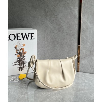 Loewe Paseo Satchel Bag in Angora Nappa Leather LDBS244475