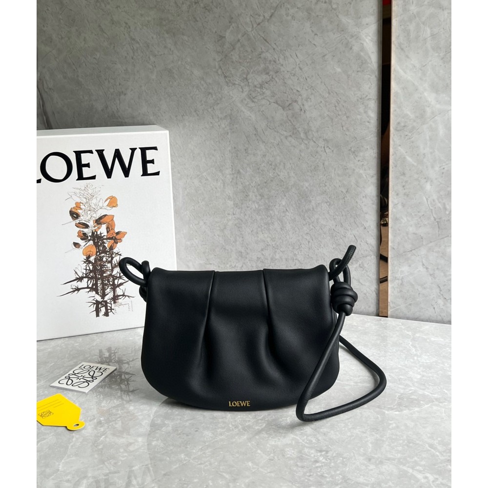 Loewe Paseo Satchel Bag in Black Nappa Leather LDBS244476