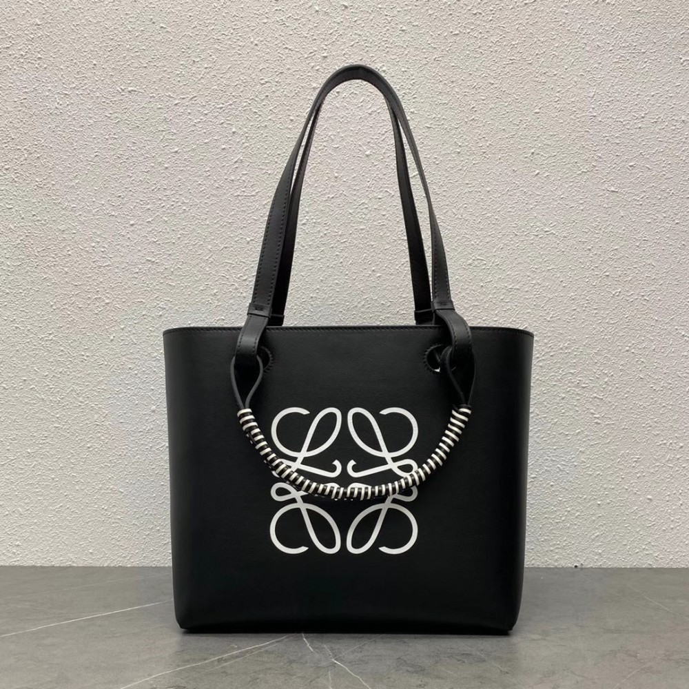 Loewe Small Anagram Tote In Black Calfskin LDBS244527