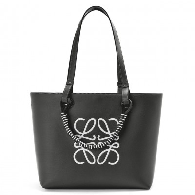 Loewe Small Anagram Tote In Black Calfskin LDBS244527