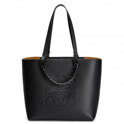 Loewe Small Anagram Tote In Black Classic Calfskin LDBS244528