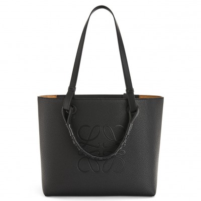 Loewe Small Anagram Tote In Black Grained Calfskin LDBS244529