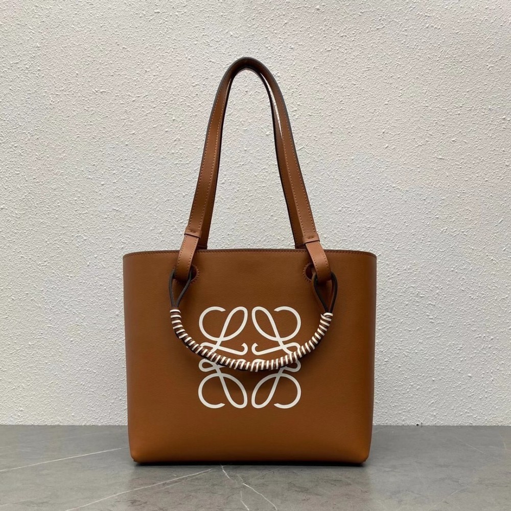 Loewe Small Anagram Tote In Brown Calfskin LDBS244530