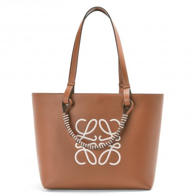 Loewe Small Anagram Tote In Brown Calfskin LDBS244530