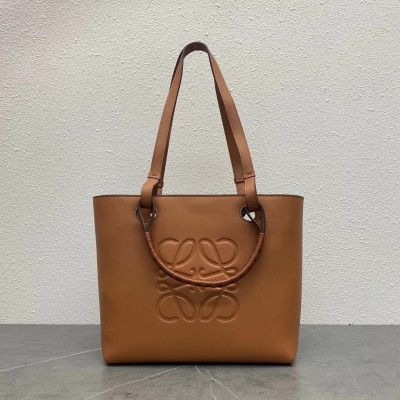 Loewe Small Anagram Tote In Brown Classic Calfskin LDBS244531