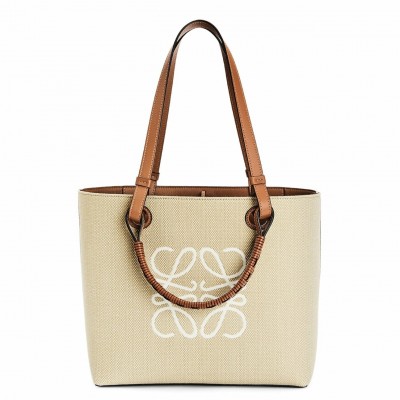 Loewe Small Anagram Tote In Jacquard and Calfskin LDBS244532