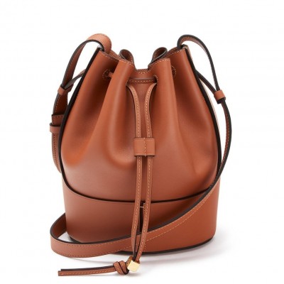 Loewe Small Balloon Bucket Bag In Camel Calfskin LDBS244537