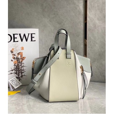 Loewe Small Hammock Multicolour Bag In Grey Calfskin LDBS244557