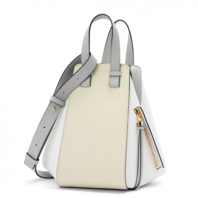 Loewe Small Hammock Multicolour Bag In Grey Calfskin LDBS244557