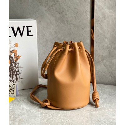 Loewe Small Sailor Bucket Bag In Brown Nappa Leather LDBS244573