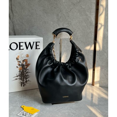 Loewe Small Squeeze Bag in Black Nappa Lambskin LDBS244577