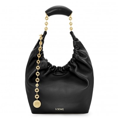 Loewe Small Squeeze Bag in Black Nappa Lambskin LDBS244577