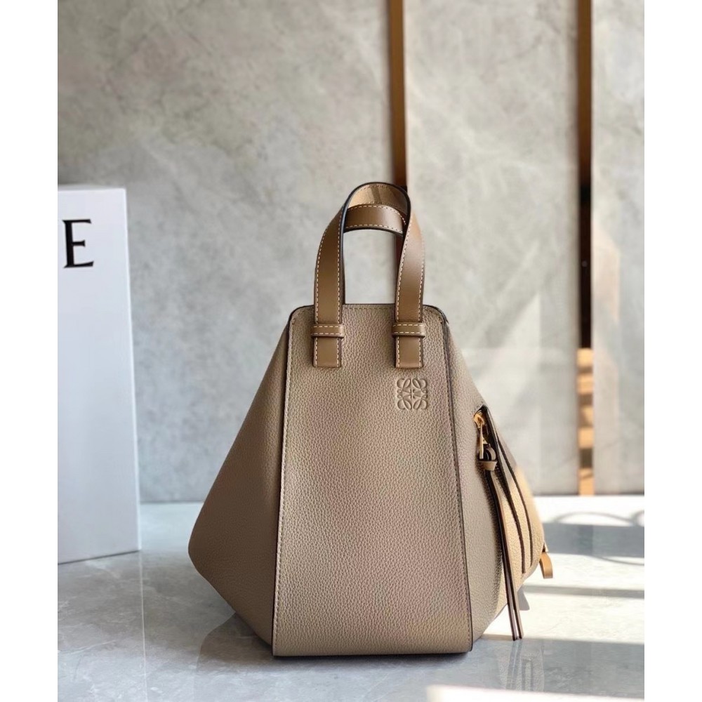 Loewe Hammock Small Bag In Sand Grained Leather