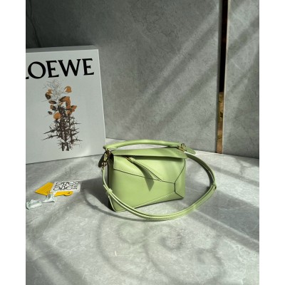 Loewe Puzzle Mini Bag in Light Pear Calfskin