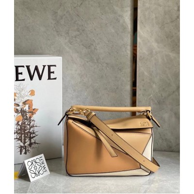 Loewe Puzzle Small Bag In Dune/Warm Desert Calfskin