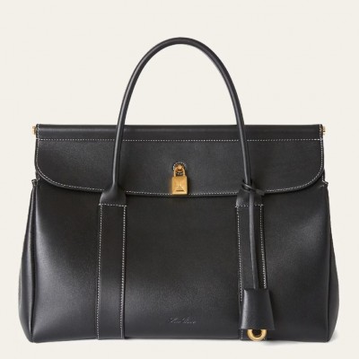 Loro Piana Loom L32 Bag in Black Smooth Calfskin LDBS241380