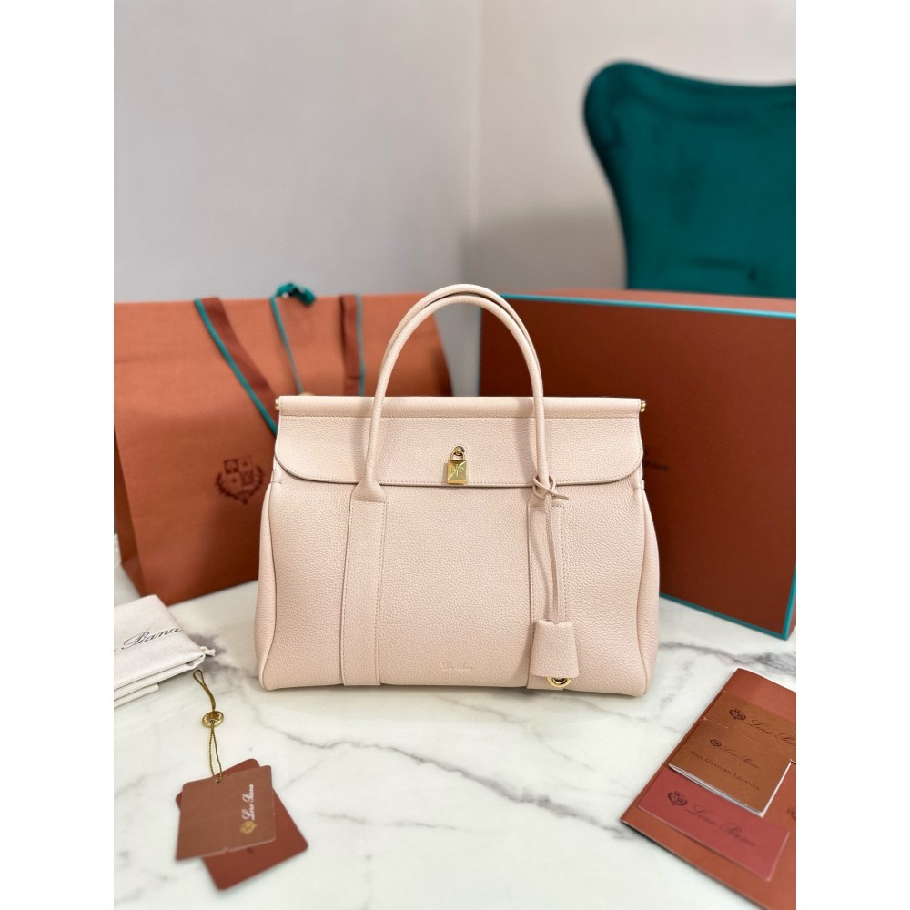 Loro Piana Loom L32 Bag in Cream Grained Leather LDBS241381