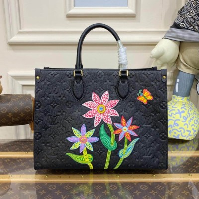 LV x YK OnTheGo MM with Flower Marquetry M46416 LDBS17250