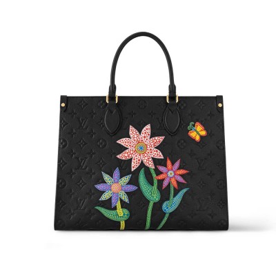 LV x YK OnTheGo MM with Flower Marquetry M46416 LDBS17250