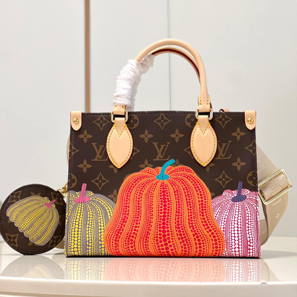 LV x YK OnTheGo PM with Pumpkin Print M46467 LDBS17253