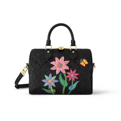 LV x YK Speedy Bandouliere 25 with Flower Marquetry M46415 LDBS17597