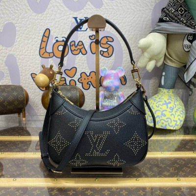 Louis Vuitton Bagatelle Bag Black Monogram Empreinte With Studs M46735 LDBS16685