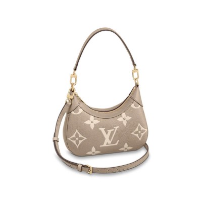 Louis Vuitton Bicolor Monogram Empreinte Leather Bagatelle Grey/Beige M46112 LDBS16688