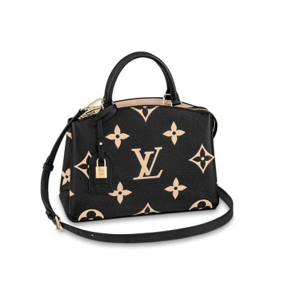 Louis Vuitton Bicolor Monogram Empreinte Leather Petit Palais Black/Beige M58913 LDBS17266