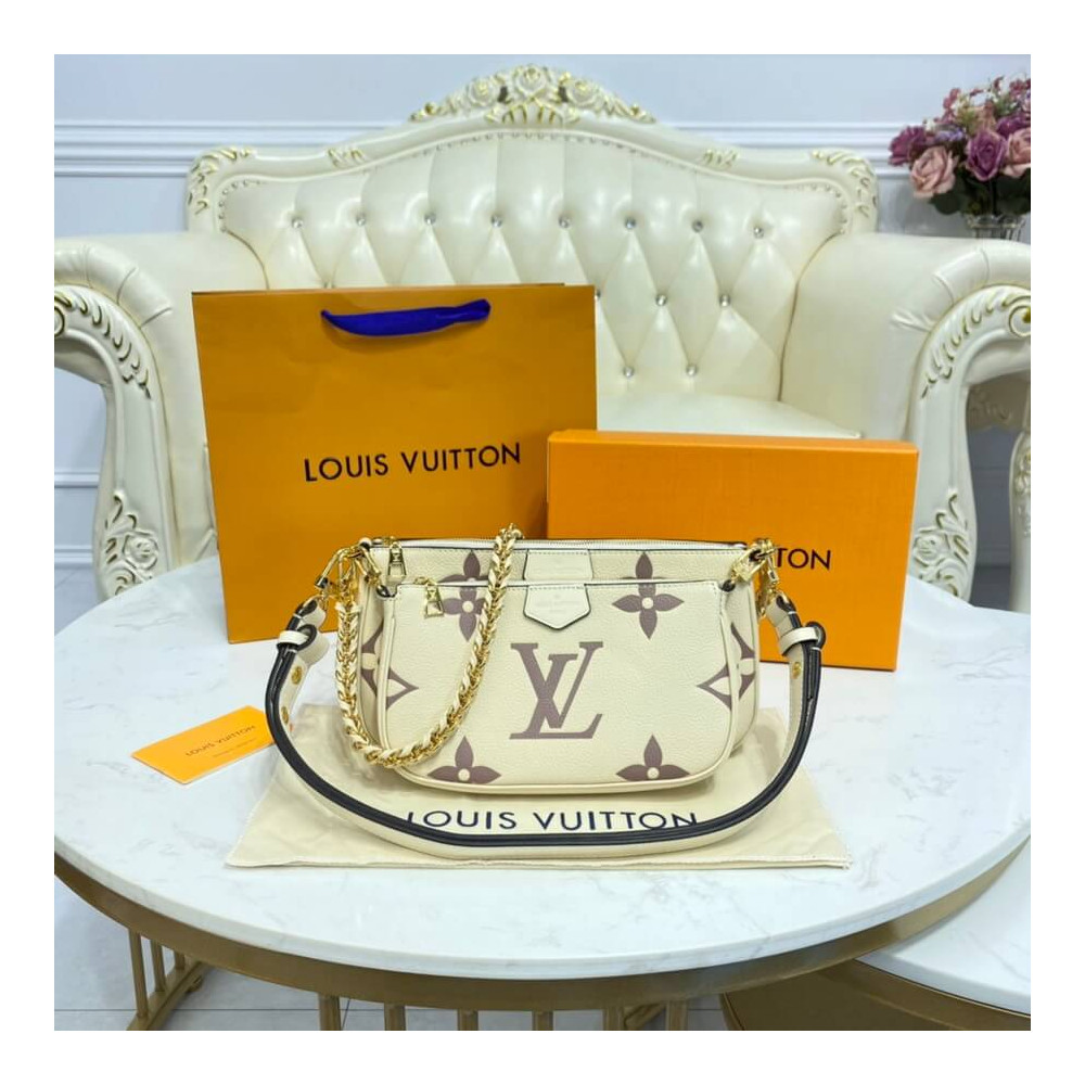 Louis Vuitton Bicolor Multi Pochette Accessoires Beige M45777 LDBS17295