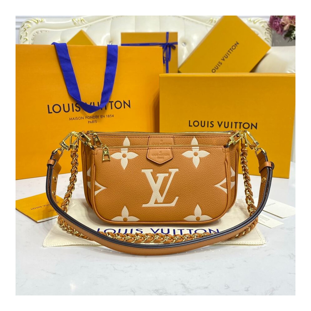 Louis Vuitton Bicolor Multi Pochette Accessoires Brown/Cream M45777 LDBS17297