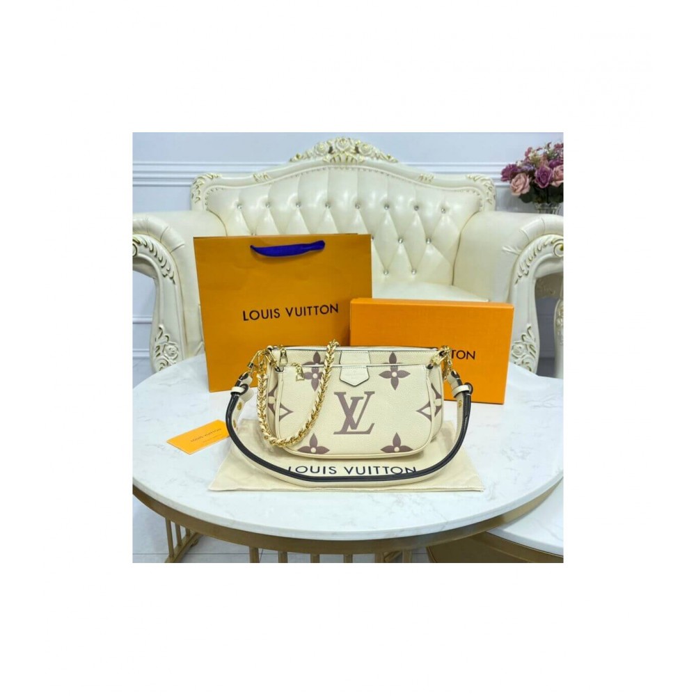 Louis Vuitton Bicolor Multi Pochette Accessoires Cream/Grey LDBS17298