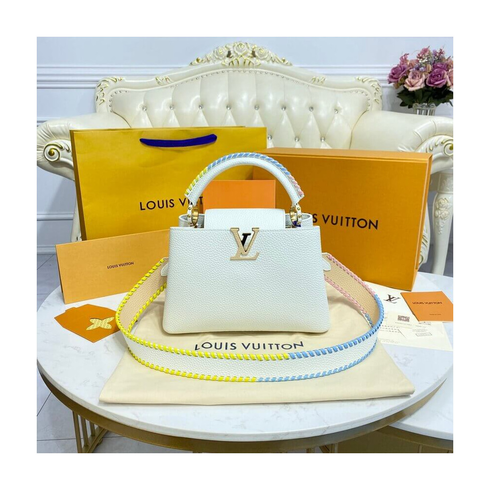 Louis Vuitton Capucines BB Bag White M57941 LDBS16724