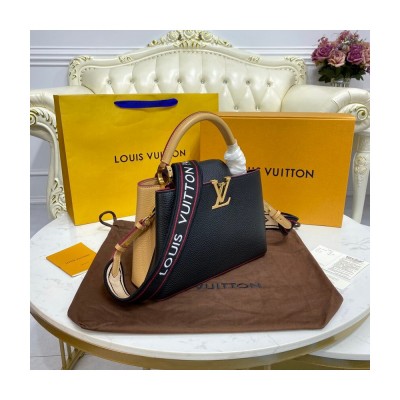 Louis Vuitton Capucines BB Black/Arizona Beige M59061 LDBS16725