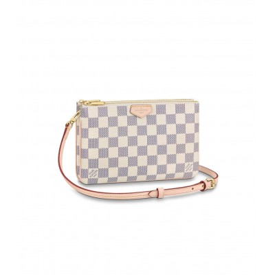 Louis Vuitton Damier Azur Double Zip Pochette N60460 LDBS17302