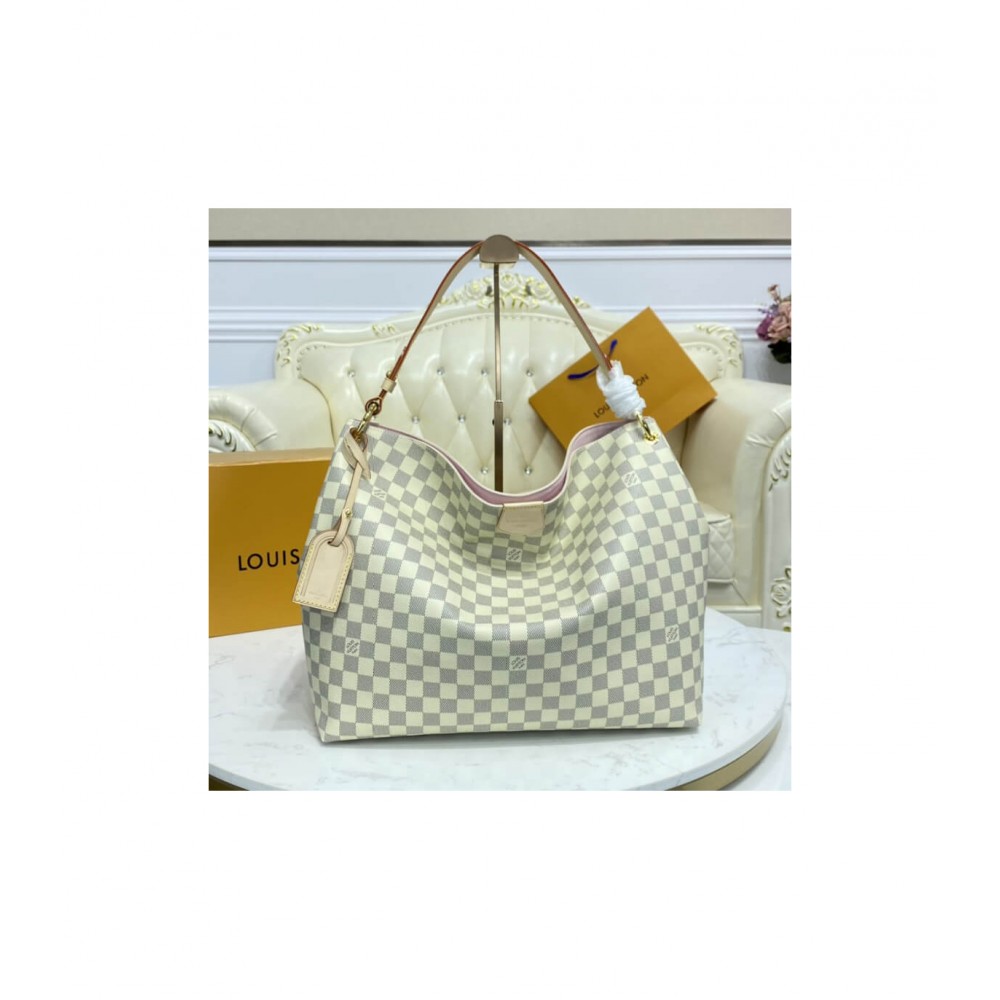 Louis Vuitton Damier Azur Graceful MM Pink N42233 LDBS16857