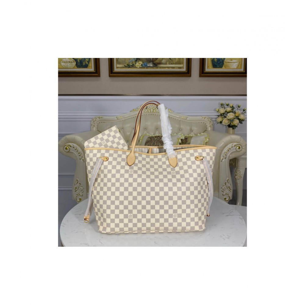 Louis Vuitton Damier Azur Neverfull GM Beige N41360 LDBS17075