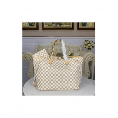 Louis Vuitton Damier Azur Neverfull GM Beige N41360 LDBS17075