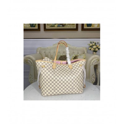 Louis Vuitton Damier Azur Neverfull GM Pink N41604 LDBS17076