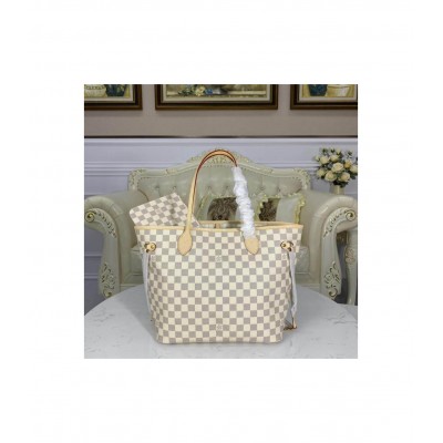 Louis Vuitton Damier Azur Neverfull MM Beige N41361 LDBS17078