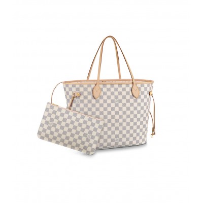 Louis Vuitton Damier Azur Neverfull MM Beige N41361 LDBS17078